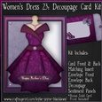 Womens Dress 23 - Decoupage Card Kit