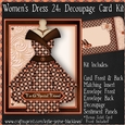 Womens Dress 24 - Decoupage Card Kit