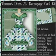 Womens Dress 26 - Decoupage Card Kit