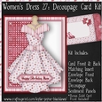 Womens Dress 27 - Decoupage Card Kit