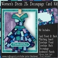 Womens Dress 28 - Decoupage Card Kit