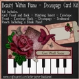 Beauty Within - Piano Shaped Decoupage Card Kit