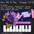 Dance With Me - Piano Shaped Decoupage Card Kit