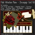 Fatal Attraction - Piano Shaped Decoupage Card Kit