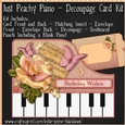 Just Peachy - Piano Shaped Decoupage Card Kit
