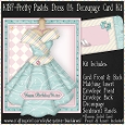 Pretty Pastels Dress 03 - Decoupage Card Kit