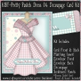 Pretty Pastels Dress 04 - Decoupage Card Kit