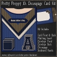 Pretty Preppy 10 - Decoupage Card Kit