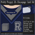 Pretty Preppy 20 - Decoupage Card Kit