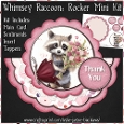 Whimsey Raccoon - Scalloped Rocker Card - Mini Kit