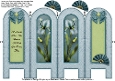 Blue Iris - Friends - Folded Screen Card