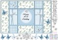 Fresh Blue Flowers - 60th Birthday - Tri Shutter Card