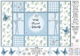 Fresh Blue Flowers - With Deepest Sympathy - Tri Shutter Card