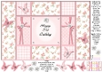 Fresh Pink Flowers - Happy 21st Birthday - Tri Shutter Card