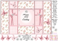 Fresh Pink Flowers - Happy 35th Birthday - Tri Shutter Card