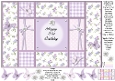 Fresh Purple Flowers - Happy 21st Birthday - Tri Shutter Card