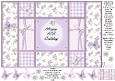 Fresh Purple Flowers - Happy 65th Birthday - Tri Shutter Card