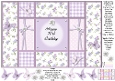 Fresh Purple Flowers - Happy 70th Birthday - Tri Shutter Card