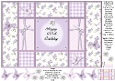 Fresh Purple Flowers - Happy 100th Birthday - Tri Shutter Card