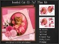 Jeweled Cat 02 - California Spangled Kitten - Decoupage Mini Kit