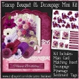 Teacup Bouquet 01 - Decoupage Mini Kit