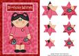 Pink and Red Girls Birthday Wishes Pyramid Card