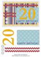 Male Stripes - 20th Birthday Card