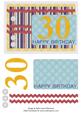 Male Stripes - 30th Birthday Card