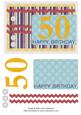 Male Stripes - 50th Birthday Card