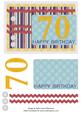 Male Stripes - 70th Birthday Card
