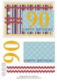 Male Stripes - 90th Birthday Card