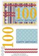 Male Stripes - 100th Birthday Card