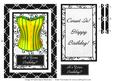 Corset 5 - Happy Birthday - Rectangle Spinner Card