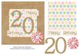 Female Polka - 20th Birthday Card