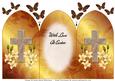 The Lord's Prayer on Cross 3 - Arch Tri Fold Card