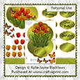 Tulip Field - Orange Yellow - Scalloped Popup Card Kit
