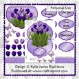 Tulip Field - Purples - Scalloped Popup Card Kit