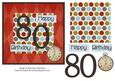 Male Polka - 80th Birthday Card