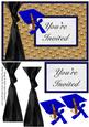 Graduation Blue Gold Black - You're Invited - Card