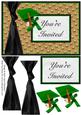 Graduation Green Gold Black - You're Invited - Card