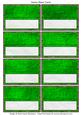Graduation Green Gold Black - Name Place Cards