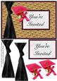 Graduation Pink Gold Black - You're Invited - Card