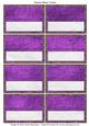Graduation Purple Gold Black - Name Place Cards