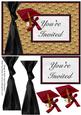 Graduation Wine Gold Black - You're Invited - Card