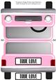 Pink Limousine - True Love - Shaped Card