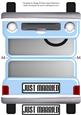 Blue Limousine - Just Married - Shaped Card