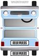 Blue Limousine - Newlyweds - Shaped Card