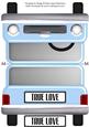 Blue Limousine - True Love - Shaped Card