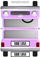 Lilac Limousine - True Love - Shaped Card