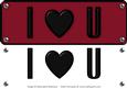 Large Dl - I Heart U 1 - 3D Decoupage Card